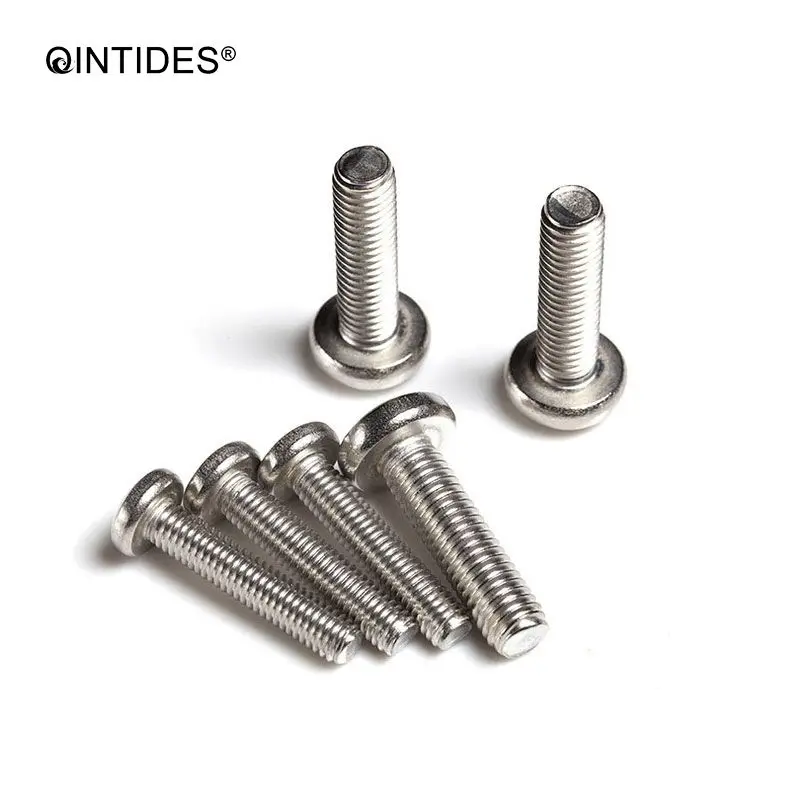 QINTIDES M1 M1.2 M1.4 M1.6 Cross recessed pan head screws 304 stainless steel round head screw machine screw