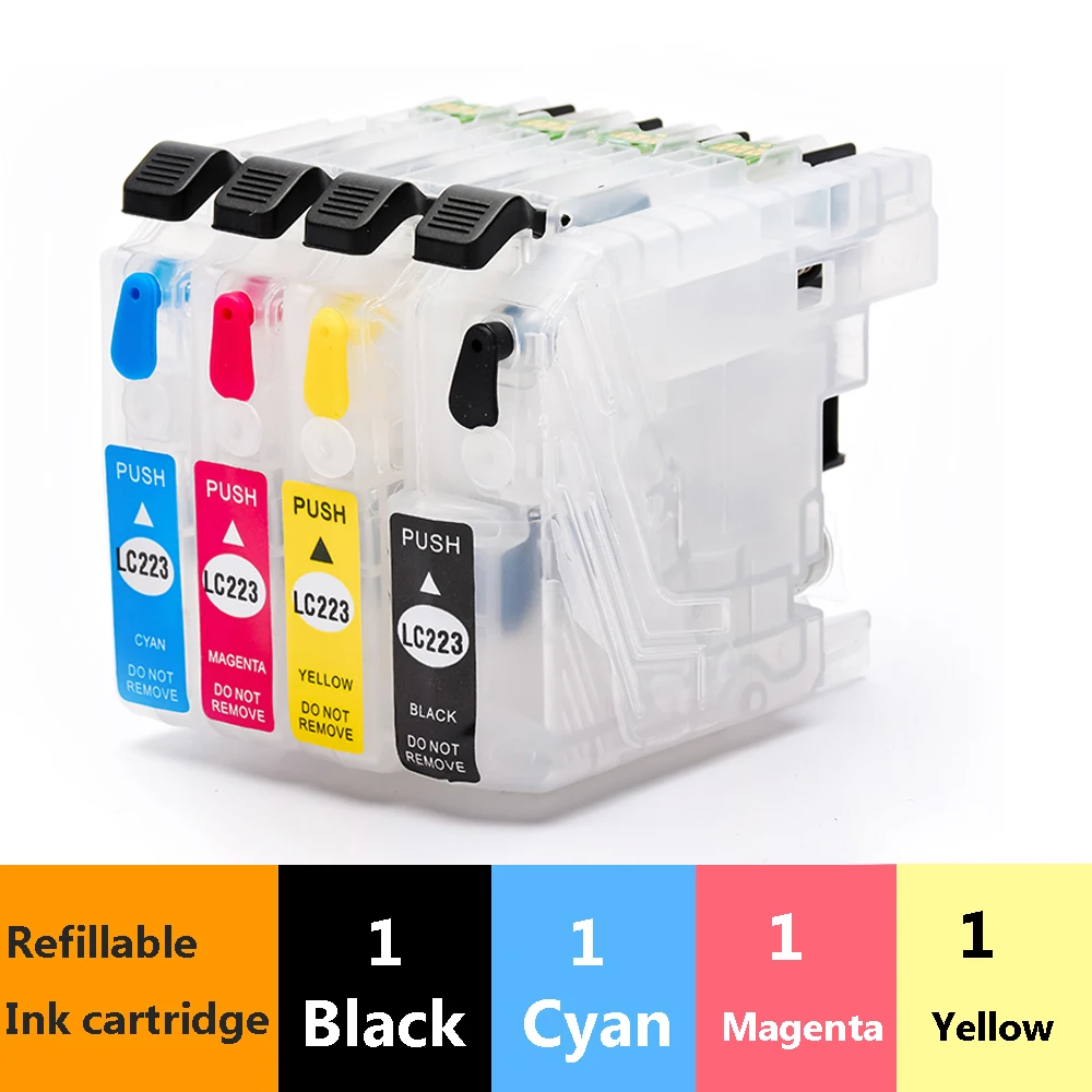 

Refillable Ink Cartridge LC223 For Brother DCP-J4120DW MFC-J4420DW J4620DW J4625DW J5320DW J5620DW J5625DW J5720DW