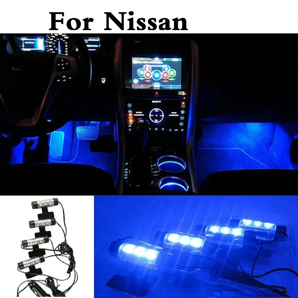 

new LED DC 12V Car Interior Atmosphere Lights Decoration Lamp For Nissan Bluebird Sylphy Cedric Cima Crew Dualis ExpeGloria GT-R