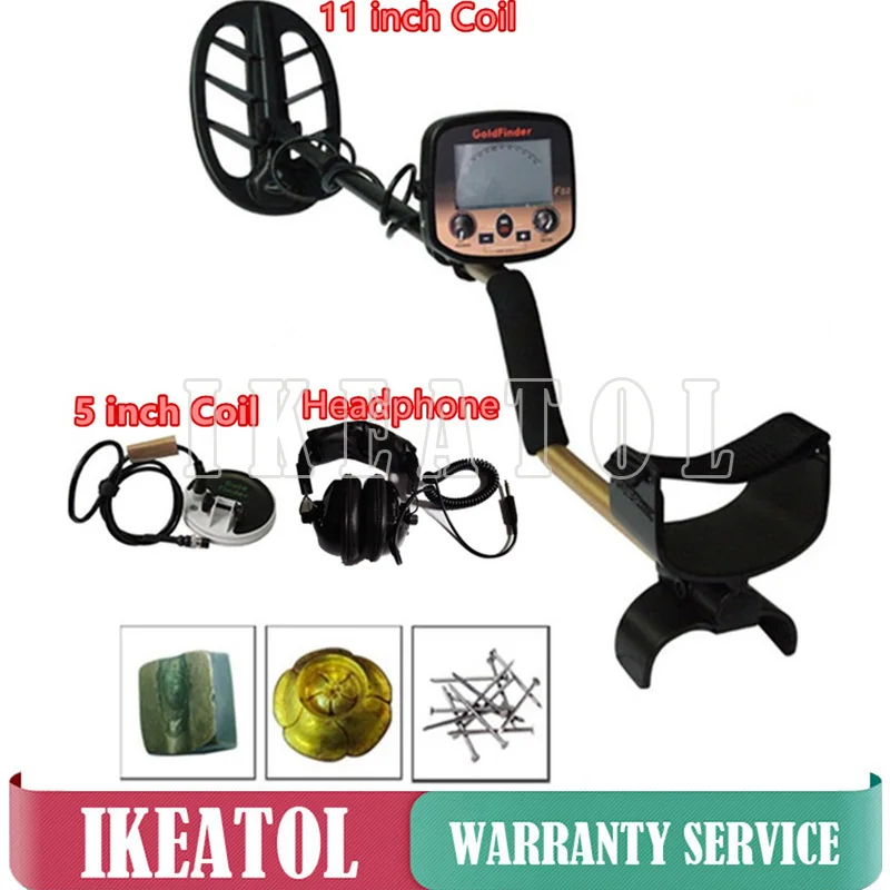 

Gold Bug Detector Metal Detector Underground Depth Coin Treasure Nugget Finder with 2 Coins LCD display