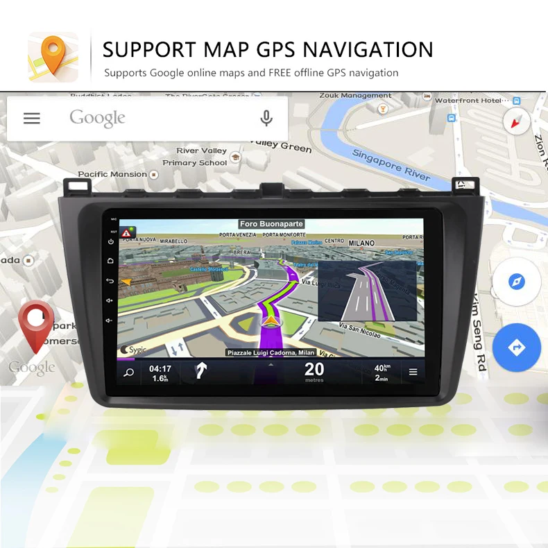 Best Android 8.1 car radio multimedia player for Mazda 6 2009-2015 with car dvd video player and gps HD IPS screen navigation stereo 1