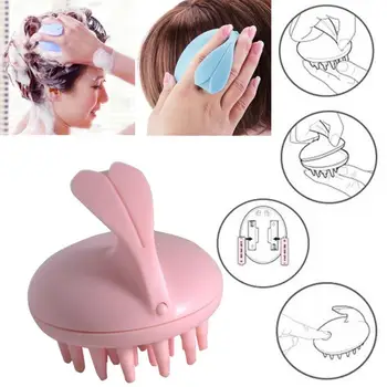 

Scalp Massage Hairbrush Vibrating Silicone Comb Massager Electric Hair Brush SP13 dropship