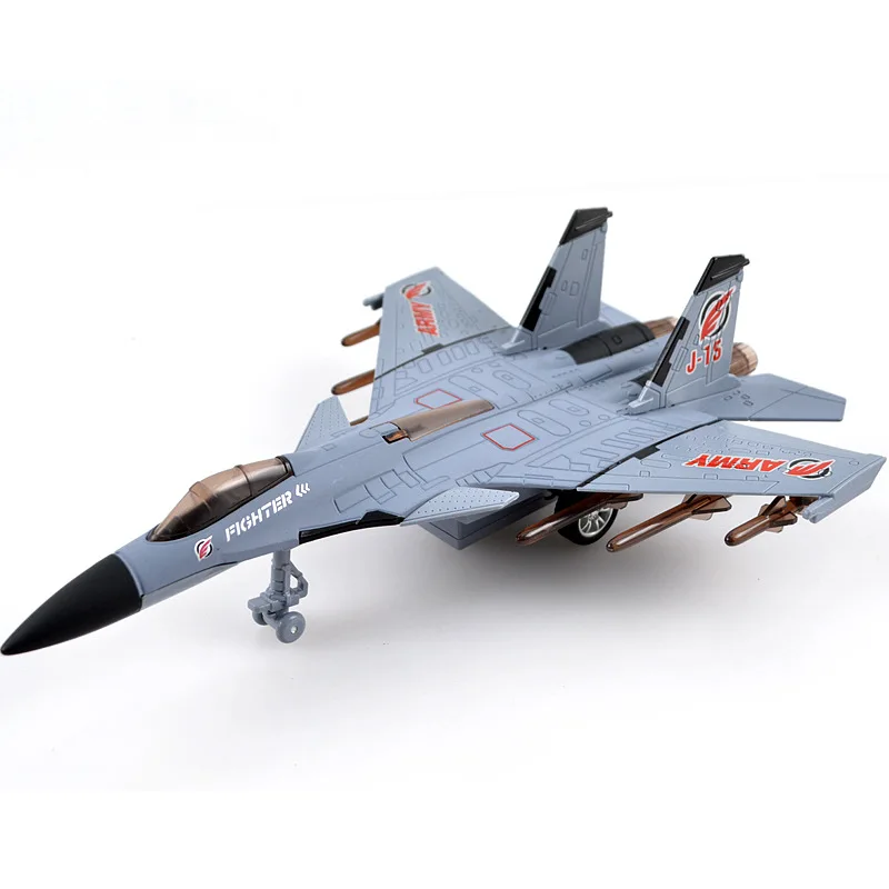 

New Simulation Alloy Pull Back Aircraft Toy With Sound And Light China Military Fighter Model Droppshiping Toys For Boys Gifts