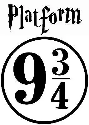 Гарри Поттер автомобиля стикеры Платформа 9 3/4 Виниловая наклейка для окна автомобиля средства ухода за кожей Декор