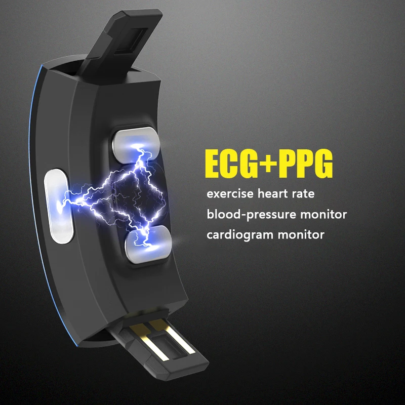 PPG+ ЭКГ умный Браслет фитнес-трекер Высокая кровяное давление пульсометр умные часы Интеллектуальный gps траектория TEZER