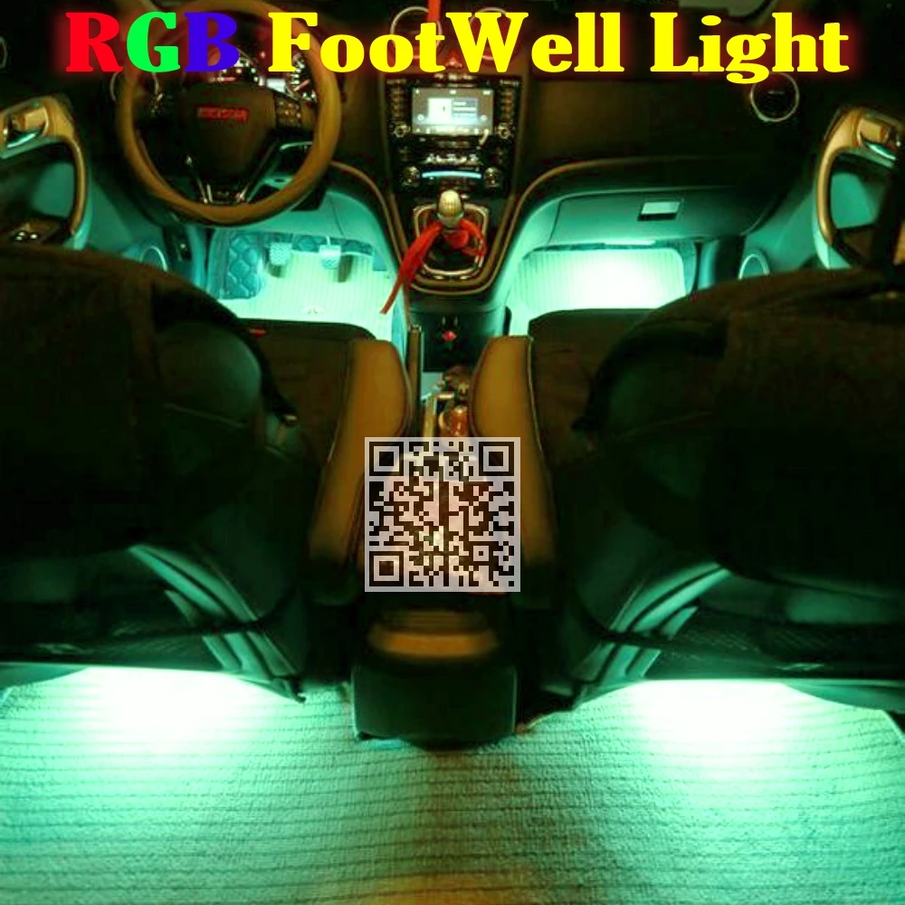 2.4 Г Беспроводного Управления 360 RGB Цвет Neon Glow Салона UnderDash Ног/этаж Сиденье Акцент