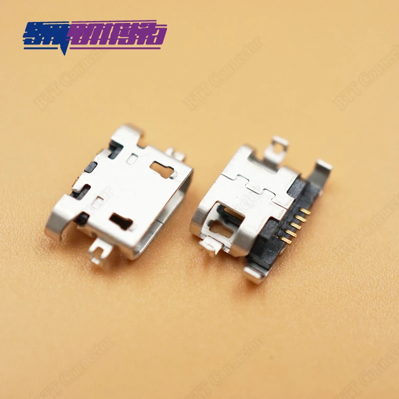 

Smonisia 100pcs New Micro USB connector Replacement Parts for Lenovo A670 S650 S720 S820 S658T A830 A850 Charging Connector