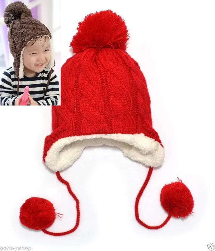 BomHCS Детские Beanie обувь для девочек/мальчиков кепки зимняя шапка теплые вязаные помпоном покрытия