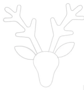 Nordic Стиль металлический Привет олень листья висячие украшения креативная настенная рамка поделки Декор стены Детская магазин украшения комнаты - Цвет: deer white