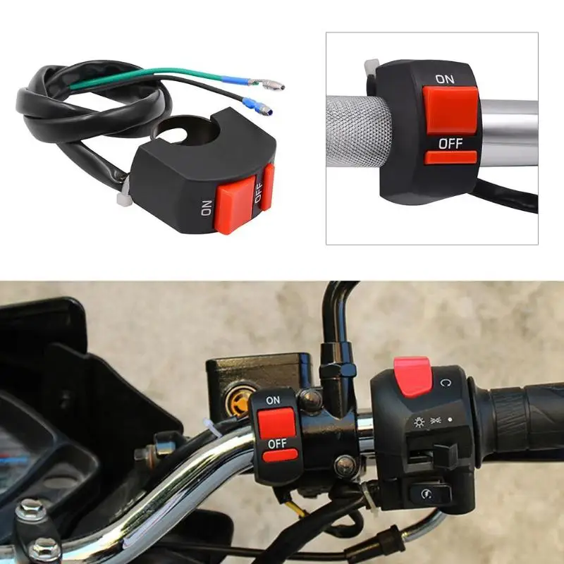 VODOOL 7/8 дюймов руль мотоцикла вкл/выкл переключатель самокат ручной захват аварийный свет двойная вспышка лампа переключатель реле
