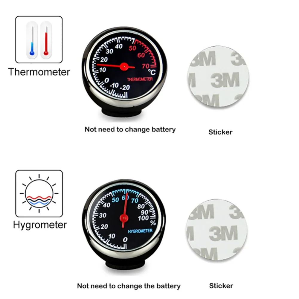 Автомобильный цифровой автомобильный термометр гигрометр прочный легкий вес часы в автомобиль электронные часы автомобильные аксессуары#290812