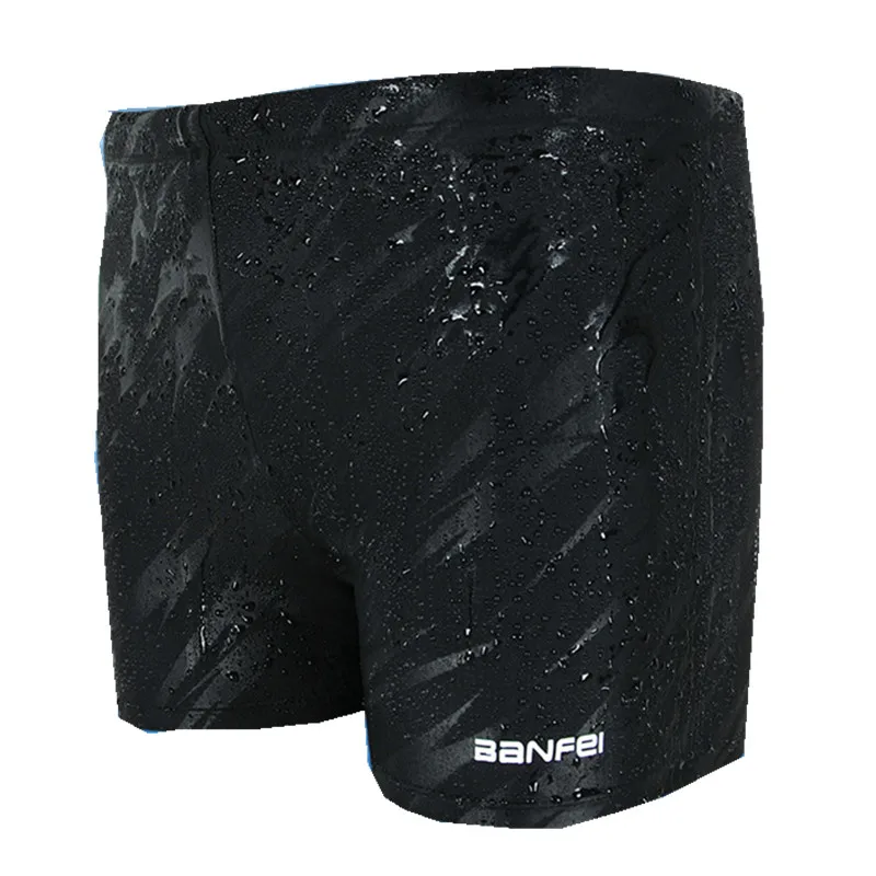 Men Swimwear Boxer Shorts Square Leg Swimming Trunks Male Swimsuits Sports Swim Briefs Surf Board Shorts Plus Size Large 4XL