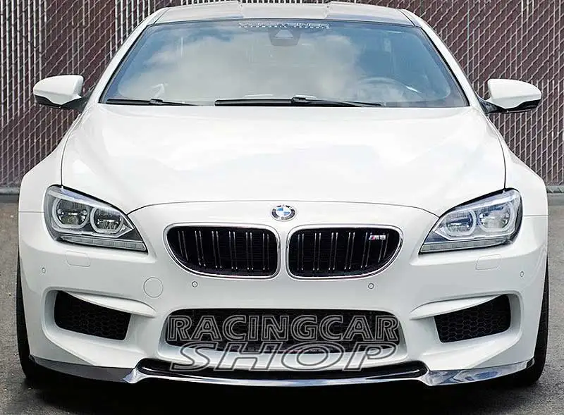 V style Real Carbon Fiber Front Lip Spoiler Fit For BMW 6-series F06 F12 F13 M6 Bumper 2012 UP