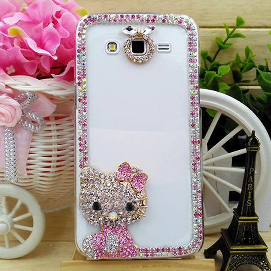 

Luxury Bling Crystal Rhinestone Case For Samsung Galaxy Grand Prime Core 2 Win A3 A5 A7 2016 Ultra Thin Clean Hard Plastic Cover