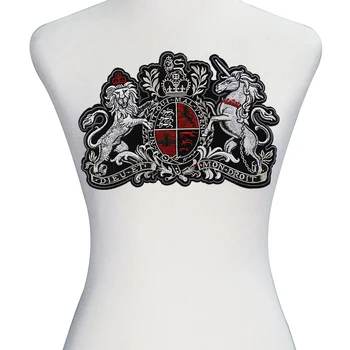 

10pieces Lion Horse Crown Bee Pattern Fabric Patches Embroidery Applique Badges T-shirt Clothes Decorated Craft Sewing TH685