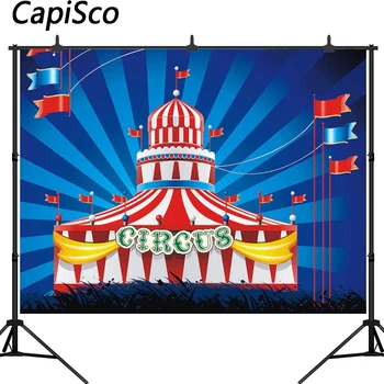 

Capisco Circus Carnival Party Photography Backdrop for Baby Kids Birthday Customized Photo Background Photo Studio Prop