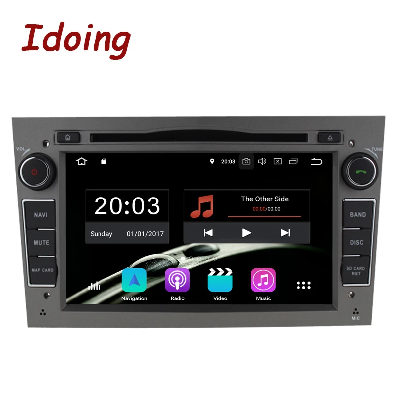 Excellent Idoing 7"2Din Andriod 9.0 Car Radio DVD Multimedia Player For Opel Vectra Corsa D Astra H PX5 4GB+32G 8 Core IPS GPS Navigation 1