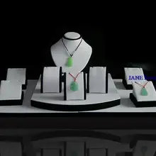 EMS Серебряный выставочный стенд для украшений включает воротник с ожерельем с подвесками дисплей и baseboard ювелирные изделия incounter Органайзер чехол