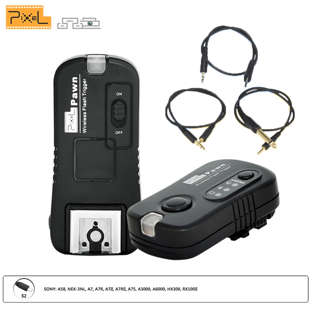 

Pixel TF-365 Flash Trigger 2.4GHz Wireless Remote Control for Sony A58 NEX-3NL A7 A7R A7II A7RII A7S A7SII A75 A3000 A6000 A6300