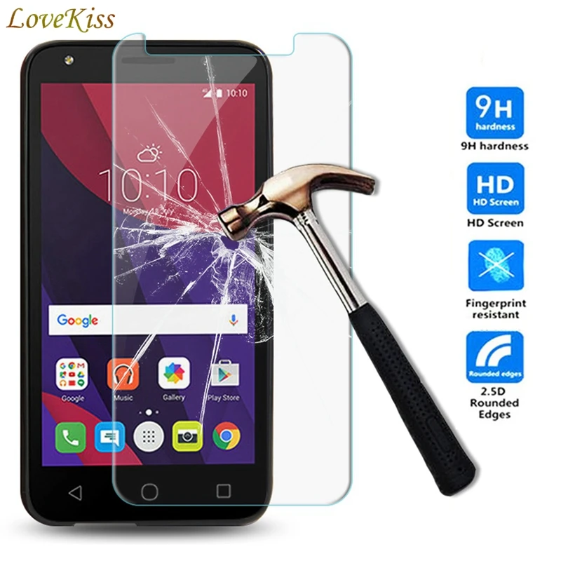 

Tempered Glass Premium Screen Protector For Alcatel One Touch Pixi 4 5.0 pixi4 5010 5010D 5010E 5045D 5045X 5045 Cover Case Film