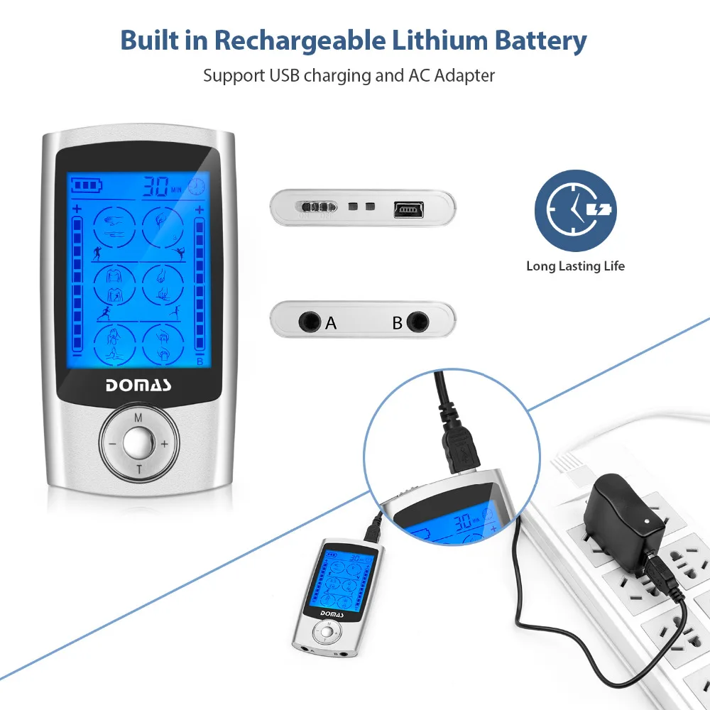 SUNMAS AB Channels 24 M Portable Body Back Leg Acupressure Massager Pain Relief Acupuncture Digital TENS EMS Unit Machine SUNMAS AB Channels 24 M Portable Body Back Leg Acupressure Massager Pain Relief Acupuncture Digital TENS EMS Unit Machine