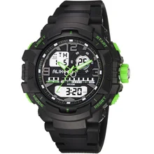 Shock ALIKE водостойкие уличные спортивные часы для мужчин кварцевые часы цифровой Военная светодиодный LED наручные часы Relogio Masculino