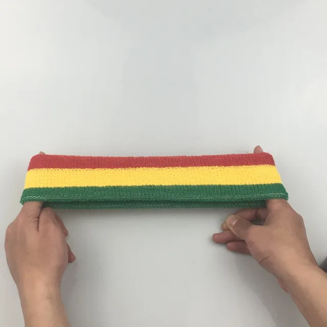 Striped Basketball Headband Sport Yoga Hairband Fitness Running Elastic Head Sweat Band For Men Women Reggae Punk Street Dance 6