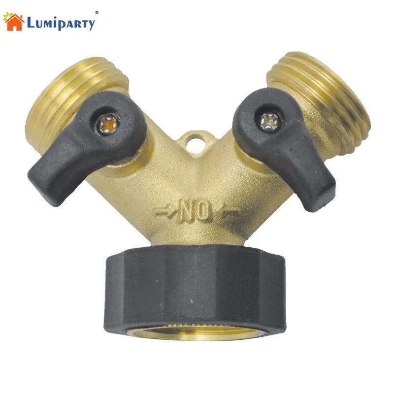LumiParty Garden 3/4inch Y type Valve Copper Splitter Pipes Watering