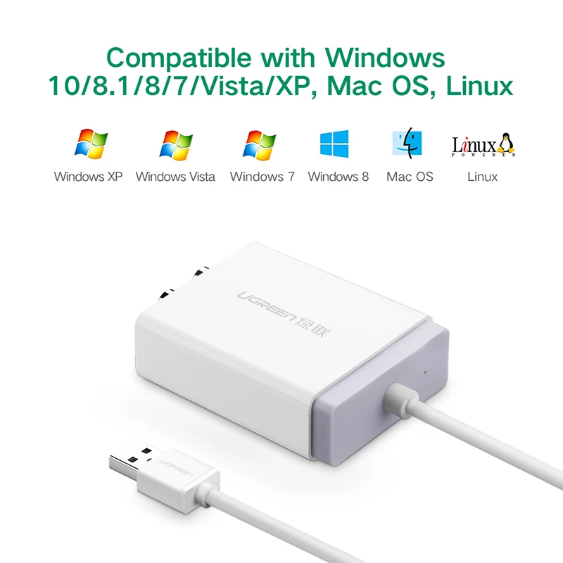 Tanie Ugreen 2 RCA karta dźwiękowa USB interfejs audio 3.5mm Adapter USB do mikrofon z głośnikiem dla laptop zewnętrzna karta dźwiękowa