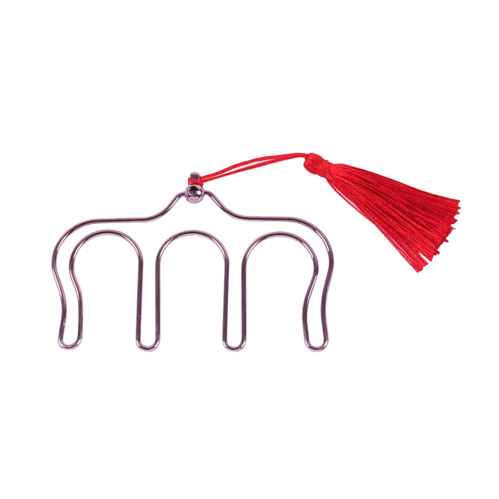 

Metal Music Book Clip Bookmark Page Holder Paper Clip with Decorative Tassel