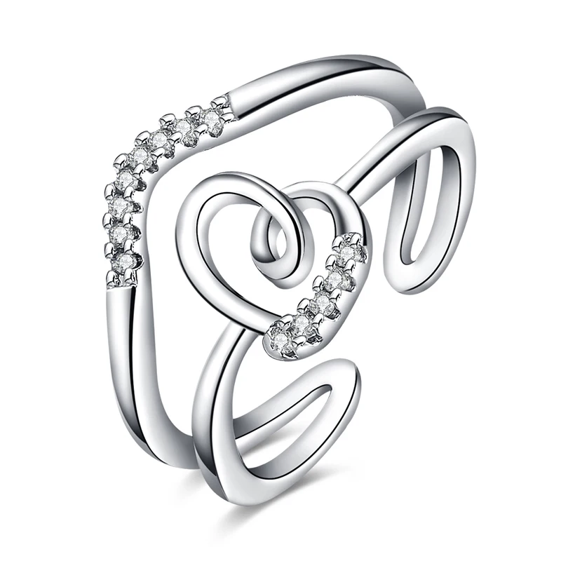 JEXXI font b Trendy b font Female CZ Diamond Shiny Crystal Wedding font b Rings b
