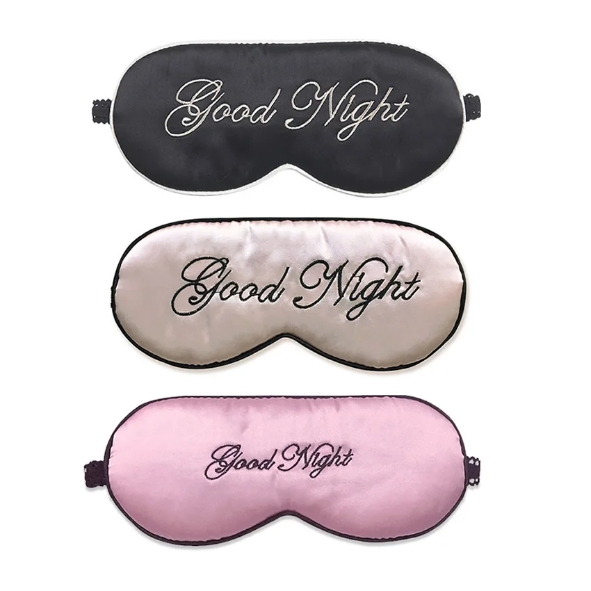 Повязка для сна тутового шелковая маска Good Night Спящая глаз Расслабляющая повязка