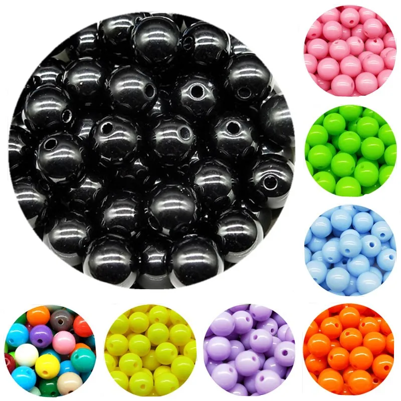 

100pcs/lot 8mm Cheap New Hot Beads Fashion Acrylic Beads Fits for Handmade DIY Necklace Bracelet Jewelry Making Wholesale