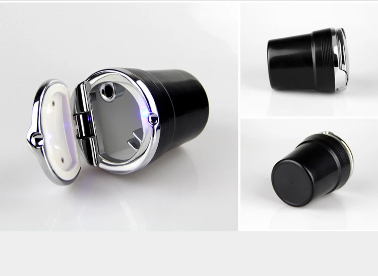 Универсальная черная светодиодная пепельница 3 цвета|ashtray car|led ashtraycigarette ashtray |