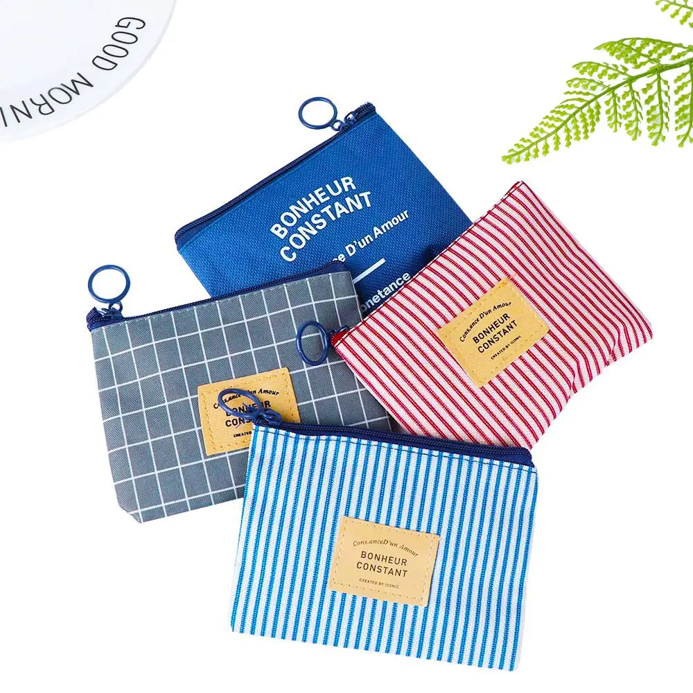 

2019 Unisex Canvas Purse Card Key Mini Purse Pouch Canvas Bag Small Zipper Coin Purse Card Holder Wallet