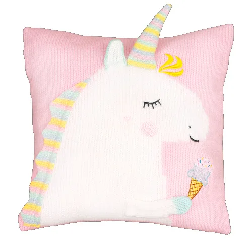 45x45cm New Unicorn Knitting Home Sofa Cushion Cover Pillow Car / Office Seat Cushion Cover