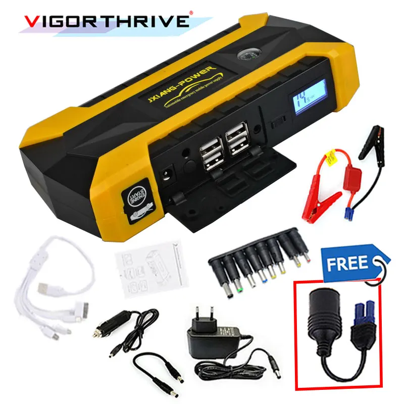 Portable Car Vehicle Jump Starter Charger mutifunction Mobile Device Laptop Auto Engine Emergency Battery Pack