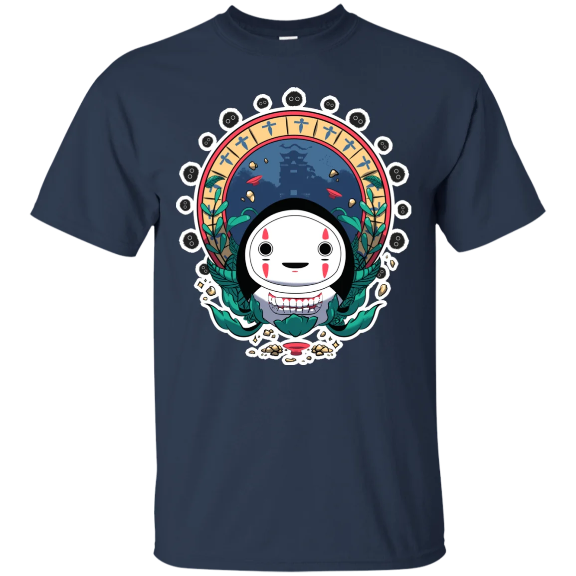 Новая мужская футболка с принтом PHIKING хлопковая Футболка Kaonashi Daruma круглым