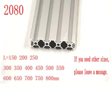 Детали для 3d принтера 2080 алюминиевый профиль Европейский стандарт анодированный линейный рельс алюминиевый профиль 2080 экструзия 2080 для ЧПУ