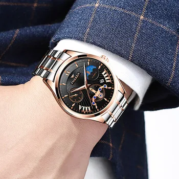 

Men Non-Mechanical Watch Steel Strip Quartz Watch Men's Waterproof Luminous Casual Watches Quartz Movement Tide Fashion Watches