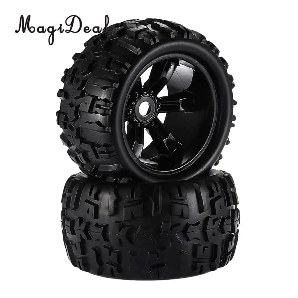 MagiDeal 2Pcs Rubber 1/8 Climbing RC Car Truck Wheels Tires 8477 for HSP Louise TRAXXAS HPI E-MAXX Savage Flux ZD Racing Parts