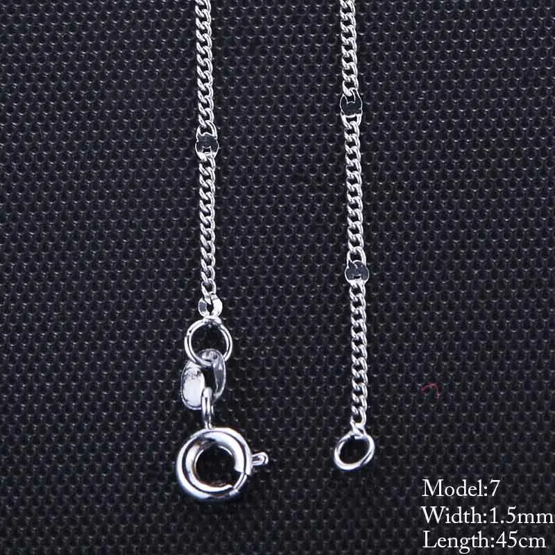 10 Style Sterling Chain Necklace 2 Style Stainless Steel Chain With Lobster Clasps Fine Chain Men Women Accessories 