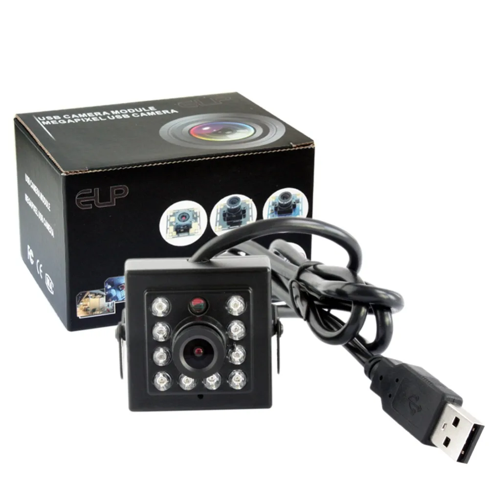 ELP Free Drive 720P HD Mini USB веб камера инфракрасная ночного видения с микрофоном для