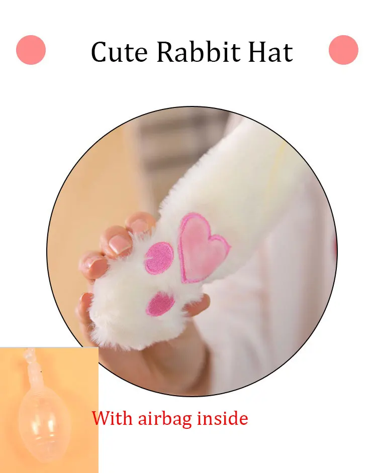 Animal Cartoon Unicorn Girls Unicorn Hat Winter Women Hats Plush Moving Rabbit Ears Hat Children's Cap Funny Gift For Baby Boys 3