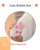 Animal Cartoon Unicorn Girls Unicorn Hat Winter Women Hats Plush Moving Rabbit Ears Hat Children's Cap Funny Gift For Baby Boys 3