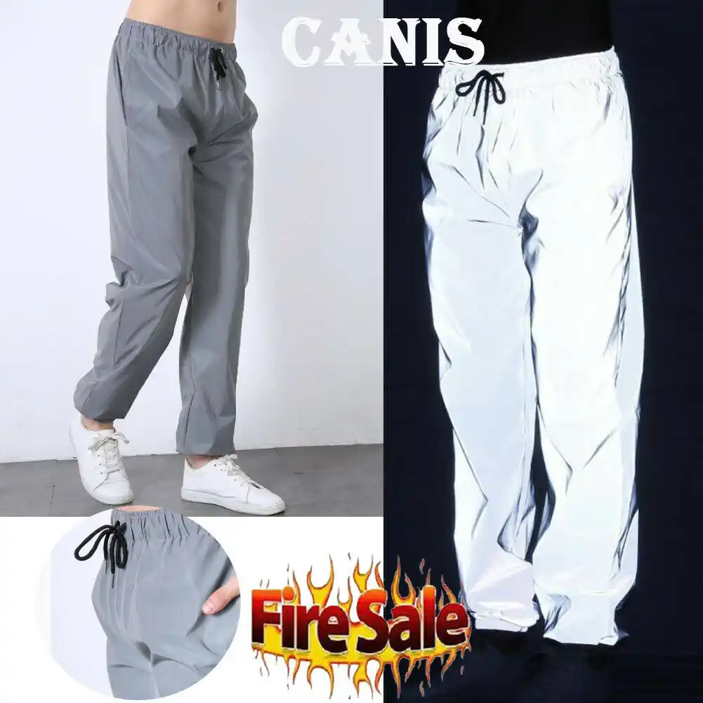 Dropshipper Pantalones Reflectantes De Hip Hop Para Hombres