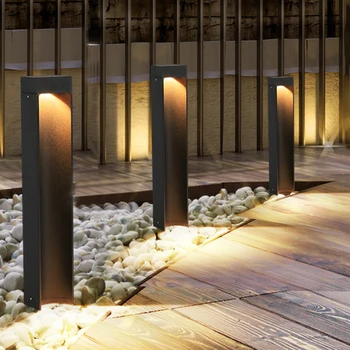 

Thrisdar Outdoor Waterproof Garden Lawn lamp 10W Outdoor Landscape Villa Courtyard Post Pillar Lamp Modern Column Lawn lamps
