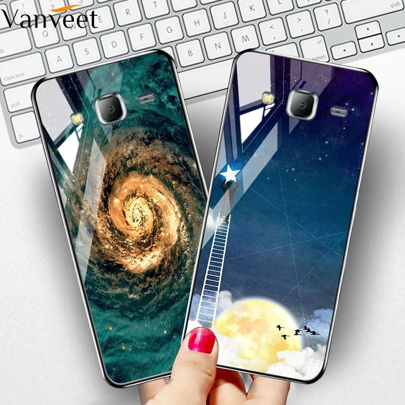 

Vanveet Glass Case For Samsung Galaxy J7 2017 Case Coque For Samsung Galaxy J7 Plus C7 J7+ Case Painted Cover Bag Fundas Housing
