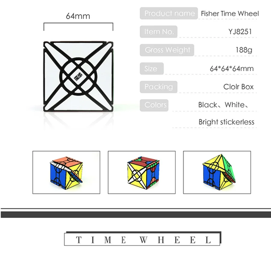 Moyu Fisher Time Wheel Cube 3x3x3 магический куб Professional Specail креативный пазл скоростные кубики развивающие игрушки подарки для детей