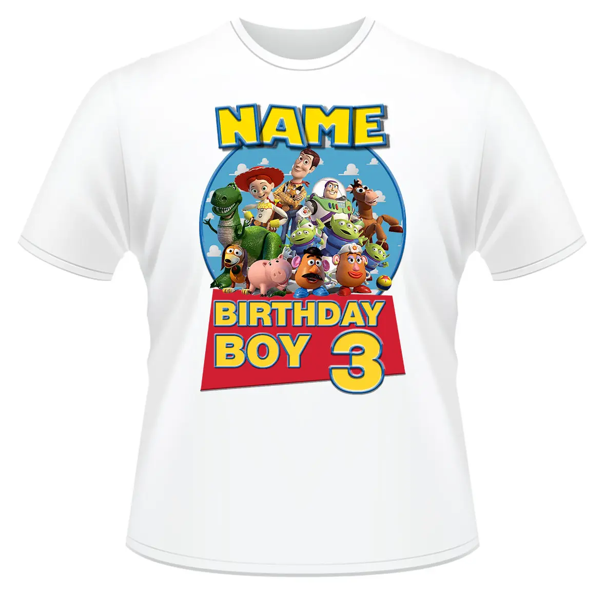 Toy Story Birthday Personalised Boys Girls T-Shirt Age 6 Ideal Gift//Present
